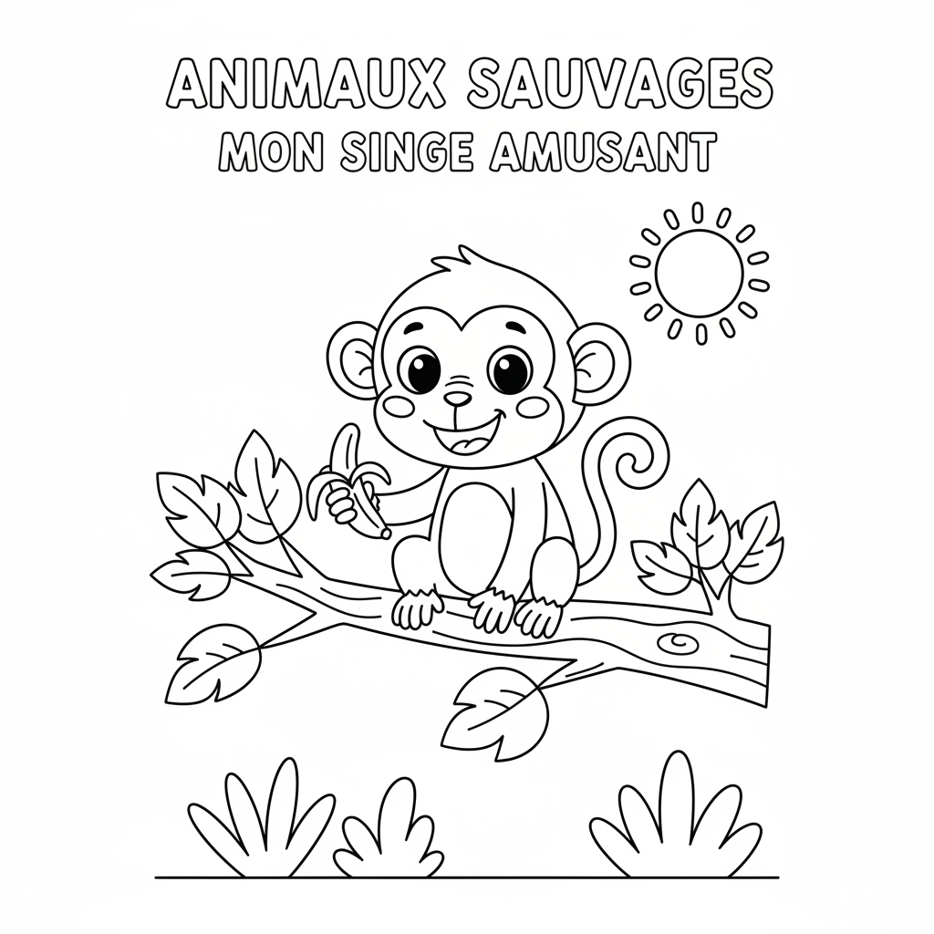 Coloriage singe coloriage