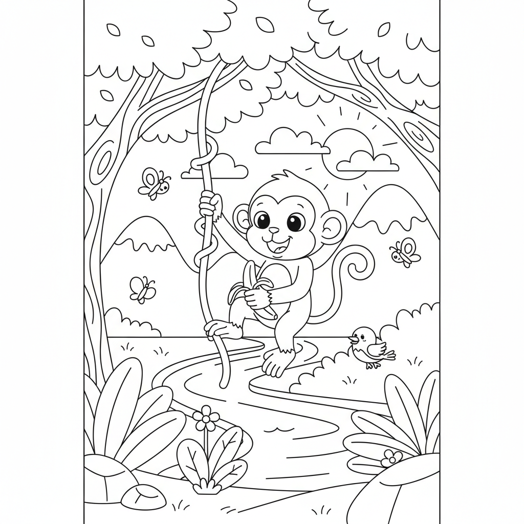 Coloriage singe coloriage 3