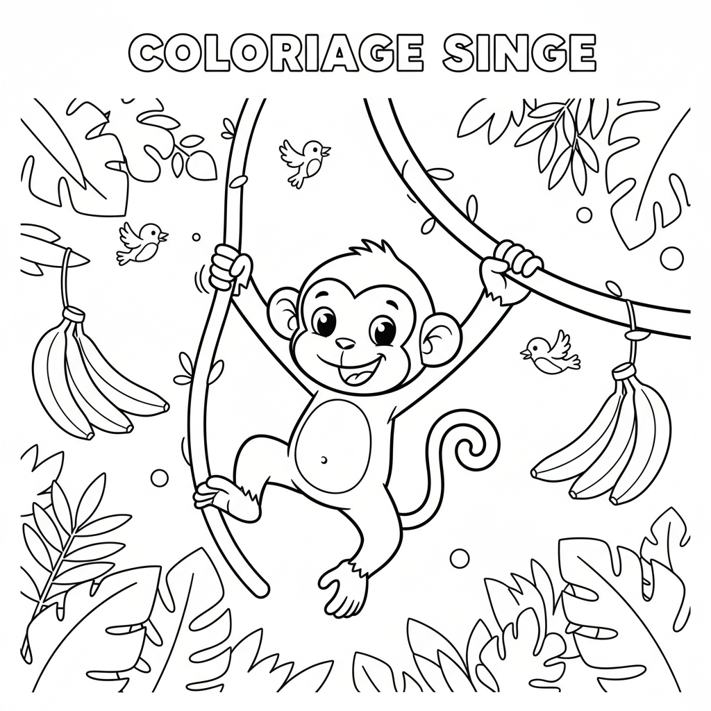 Coloriage singe coloriage 5