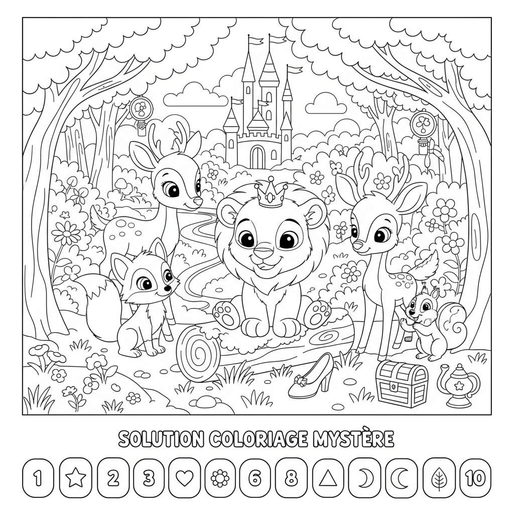 Coloriage solution coloriage mystere disney 3
