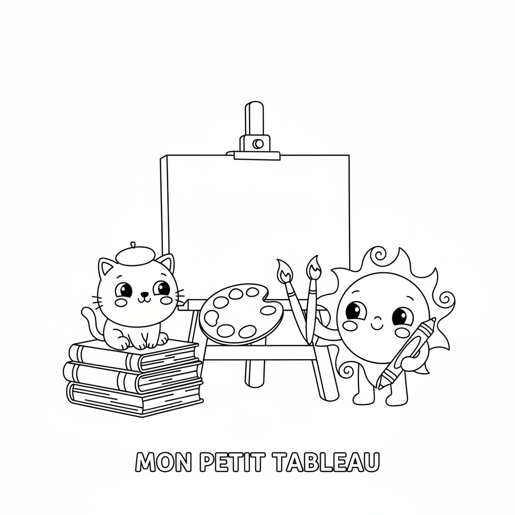 Coloriage Tableau Coloriage Gratuit à Imprimer