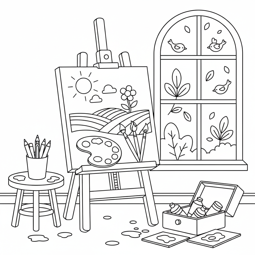 Coloriage tableau coloriage 2