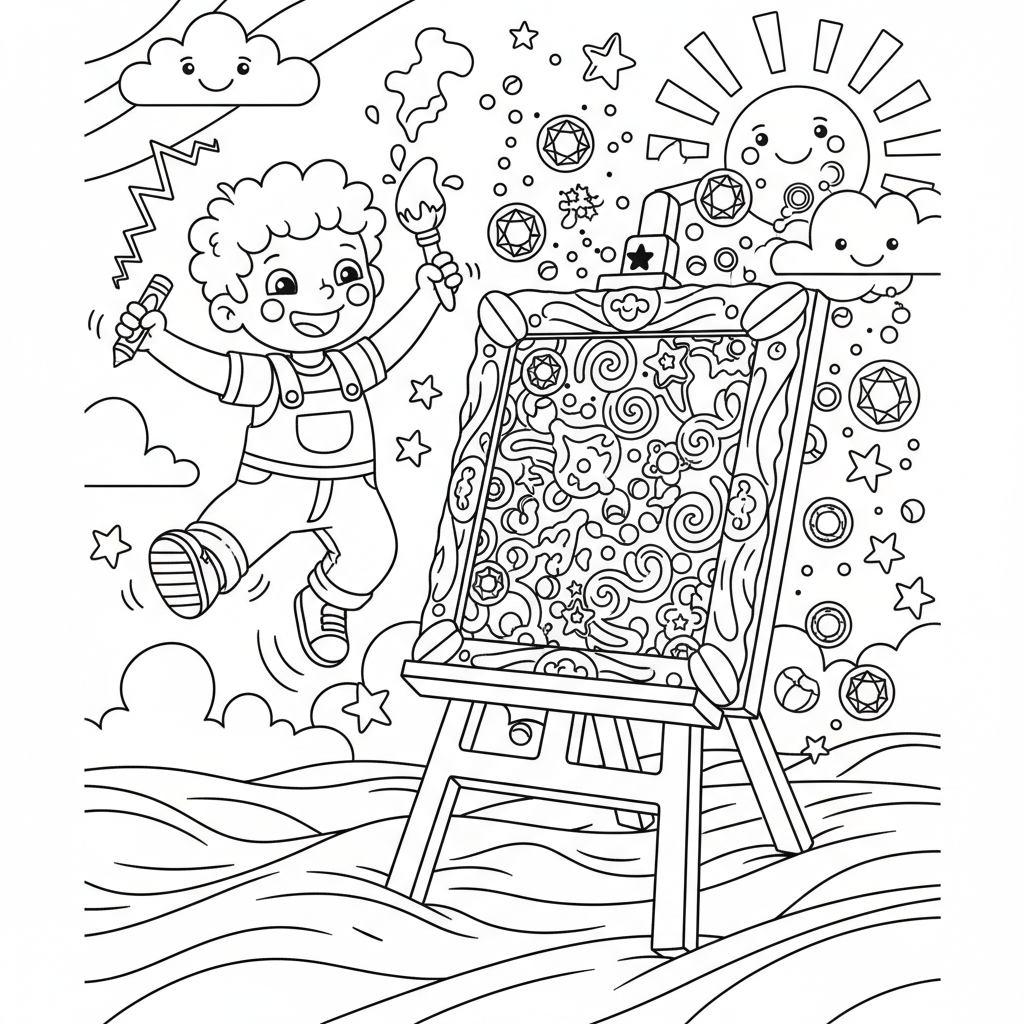 Coloriage tableau coloriage velours 5