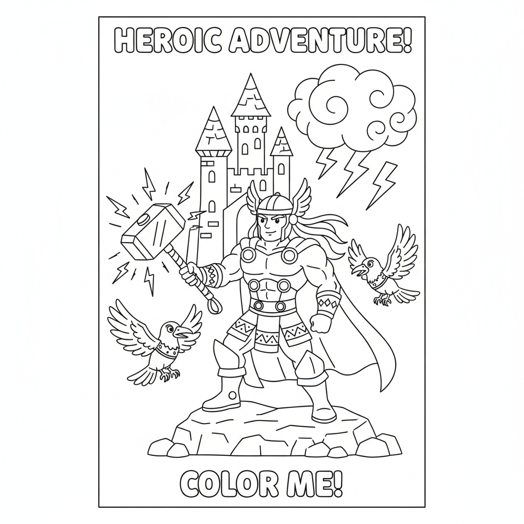 Coloriage thor coloriage 2