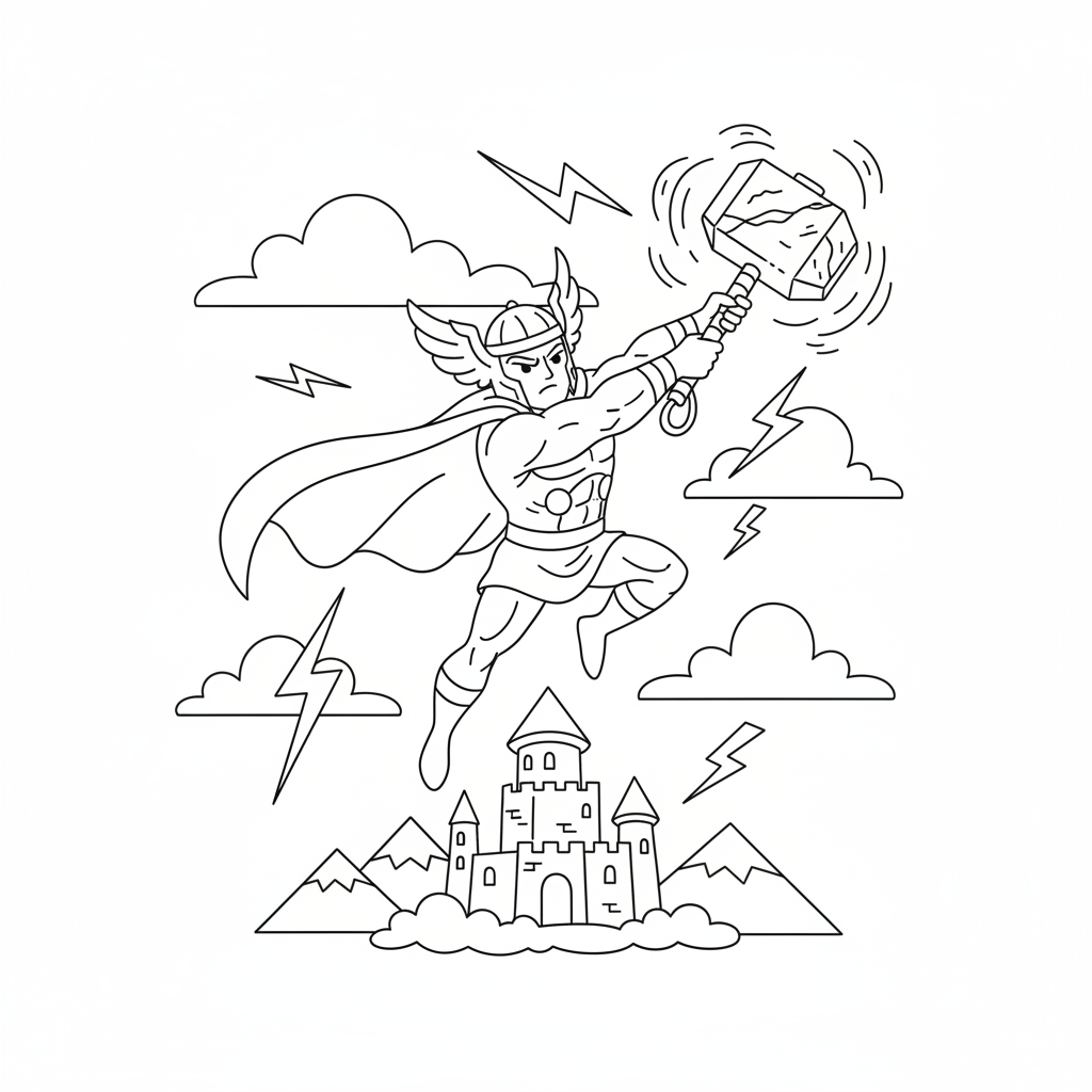 Coloriage thor coloriage 5