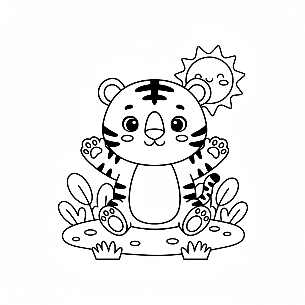 Coloriage tigre coloriage à imprimer