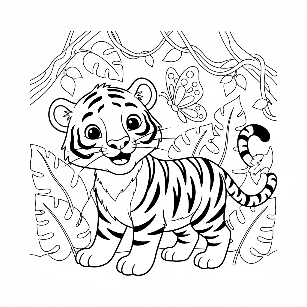 Coloriage tigre coloriage à imprimer 2