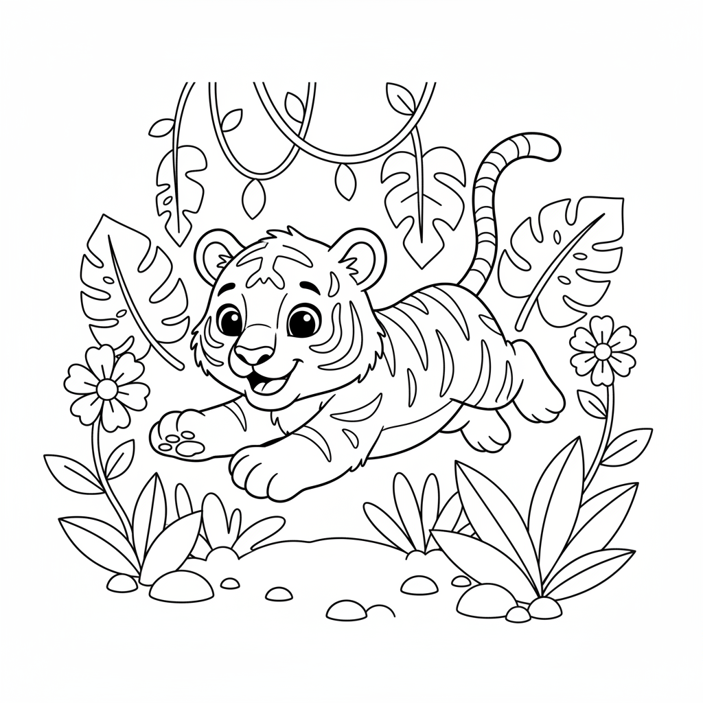 Coloriage tigre coloriage à imprimer 5