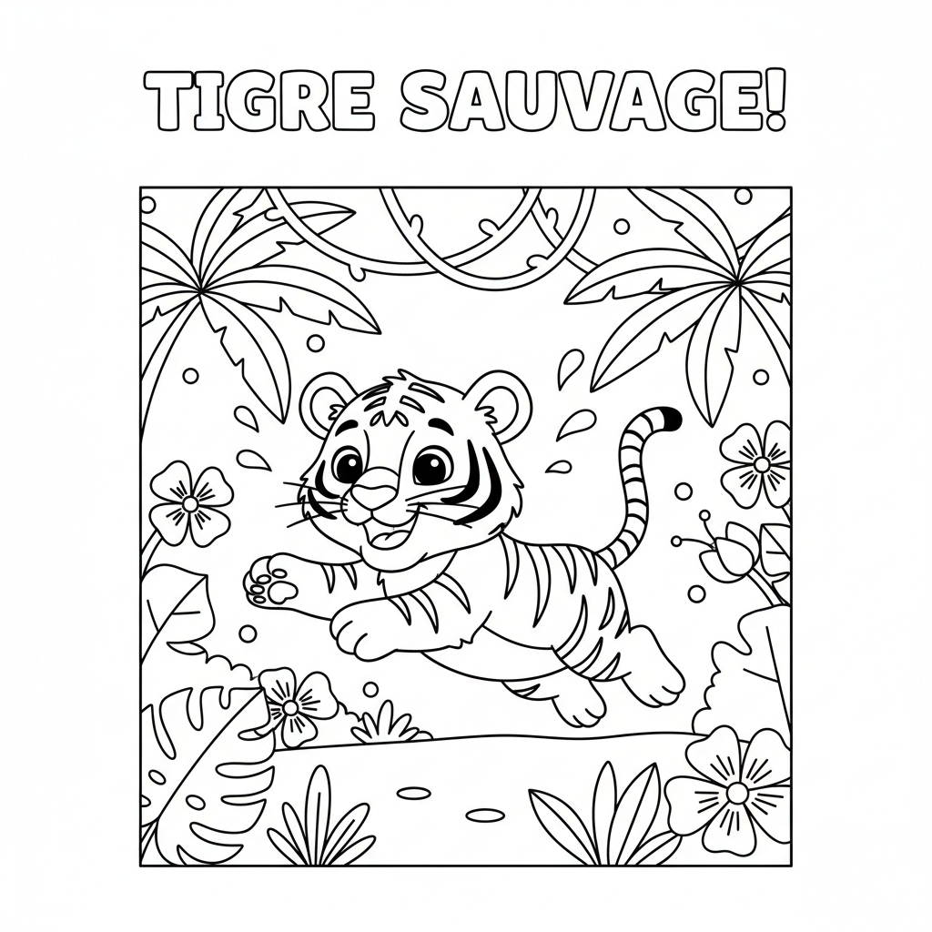 Coloriage tigre coloriage imprimer 5