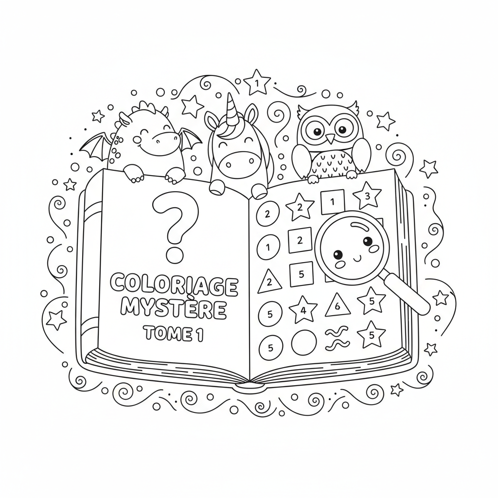 Coloriage tome coloriage mystere
