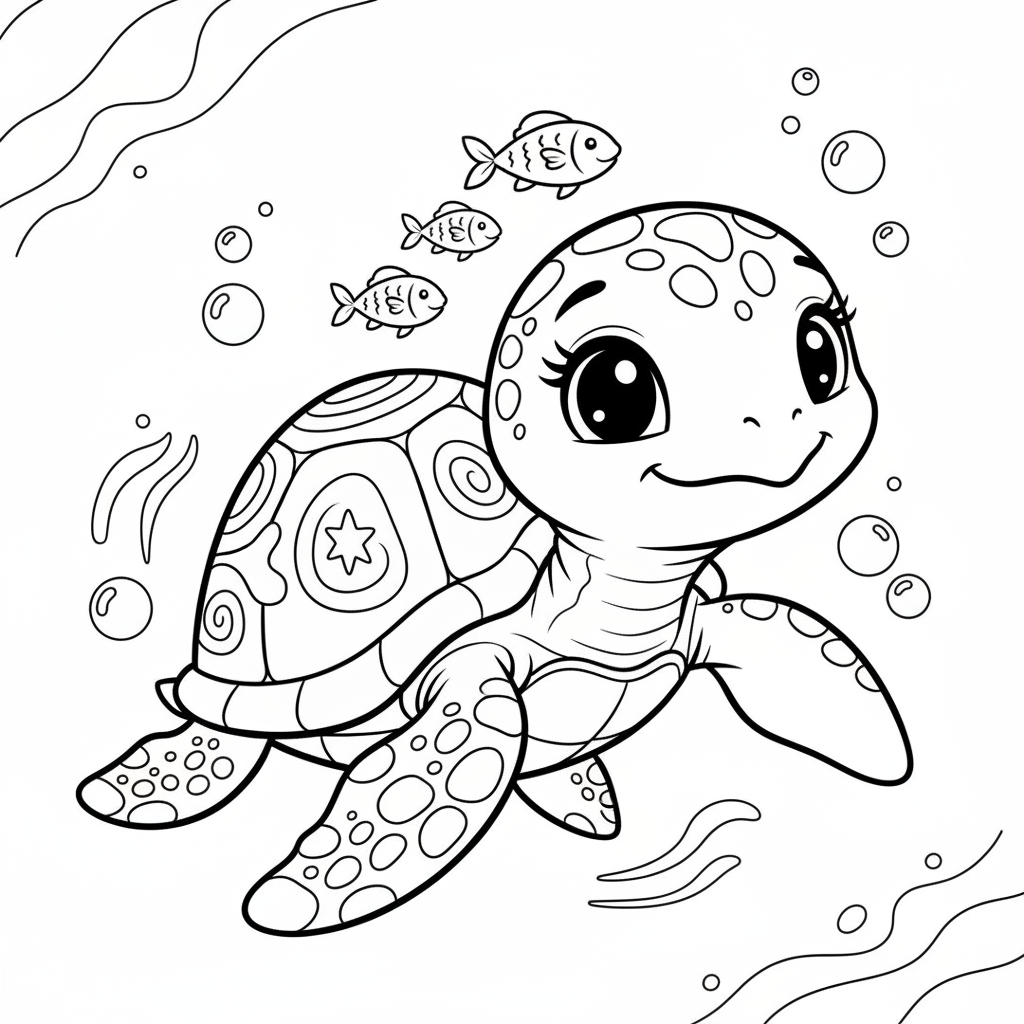 Coloriage tortue coloriage 4