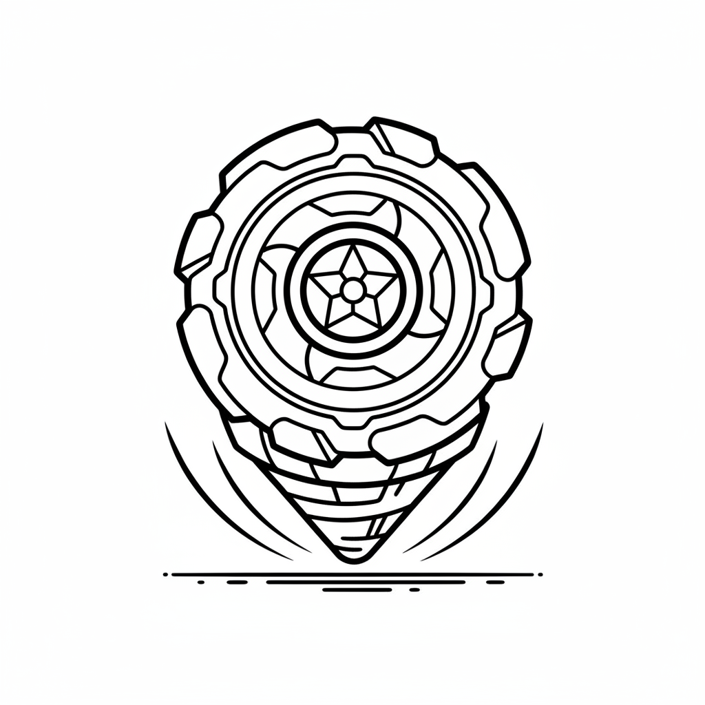 Coloriage Toupie Beyblade Gratuit pour les Enfants