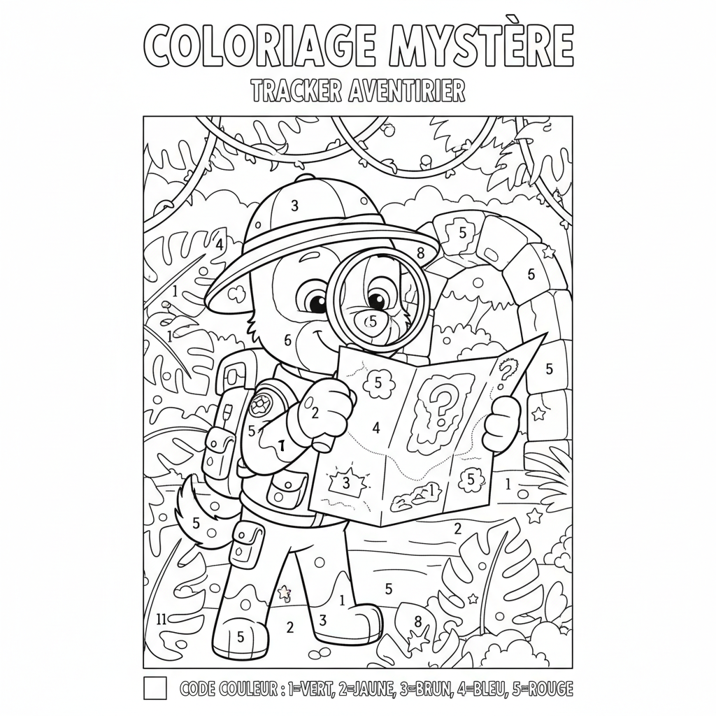 Coloriage tracker coloriage mystère 2