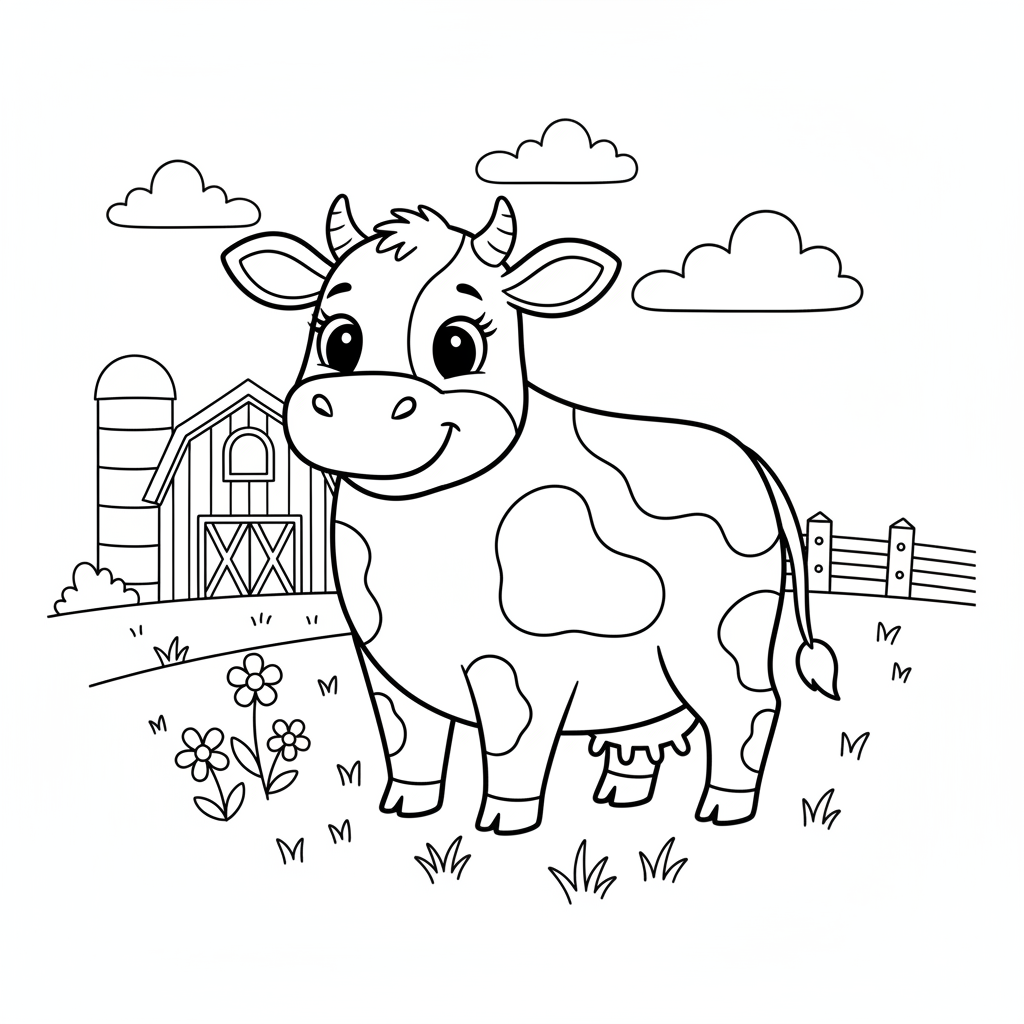 Coloriage vache coloriage à imprimer 2