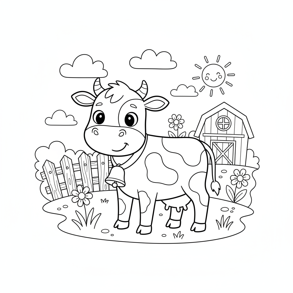 Coloriage vache coloriage à imprimer 3