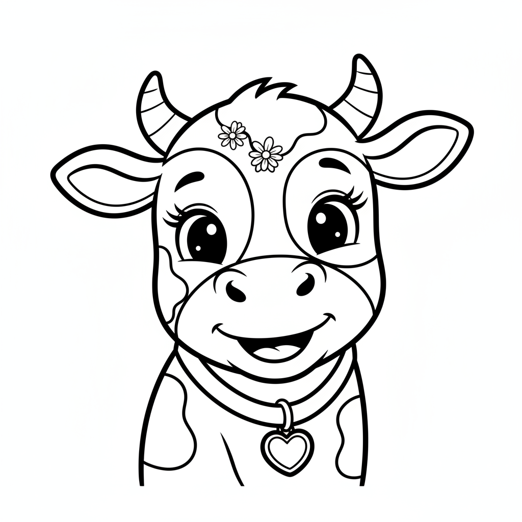 Coloriage vache coloriage à imprimer 4