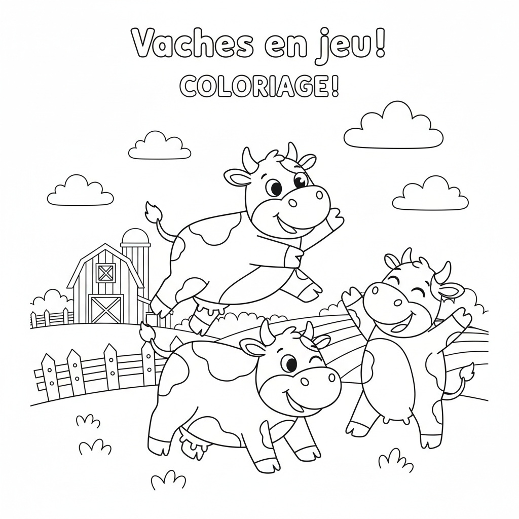 Coloriage vaches coloriage 5