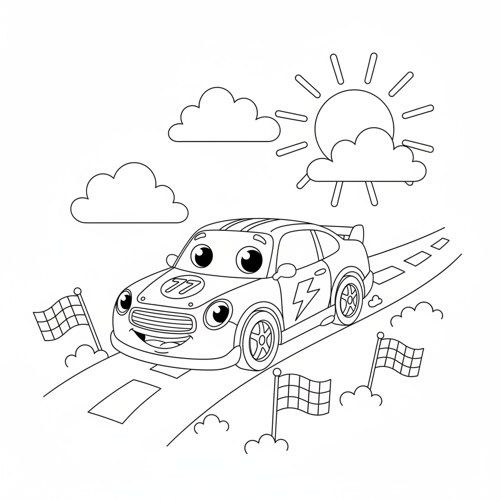 Coloriage voiture cars coloriage 2