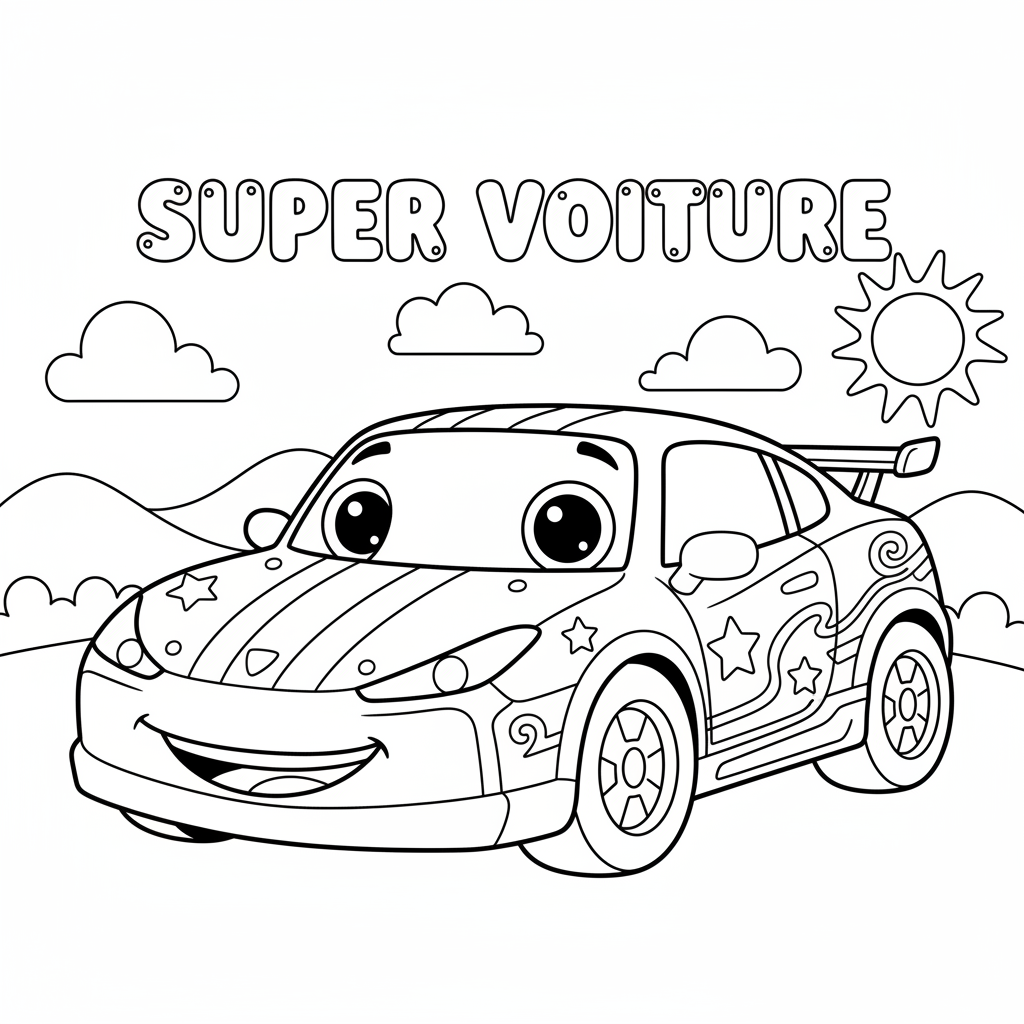 Coloriage voiture cars coloriage 4