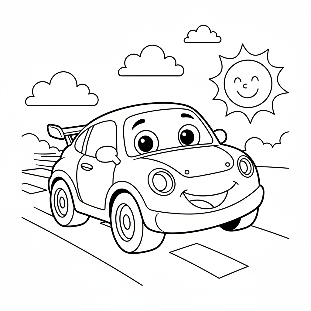 Coloriage voiture coloriage cars