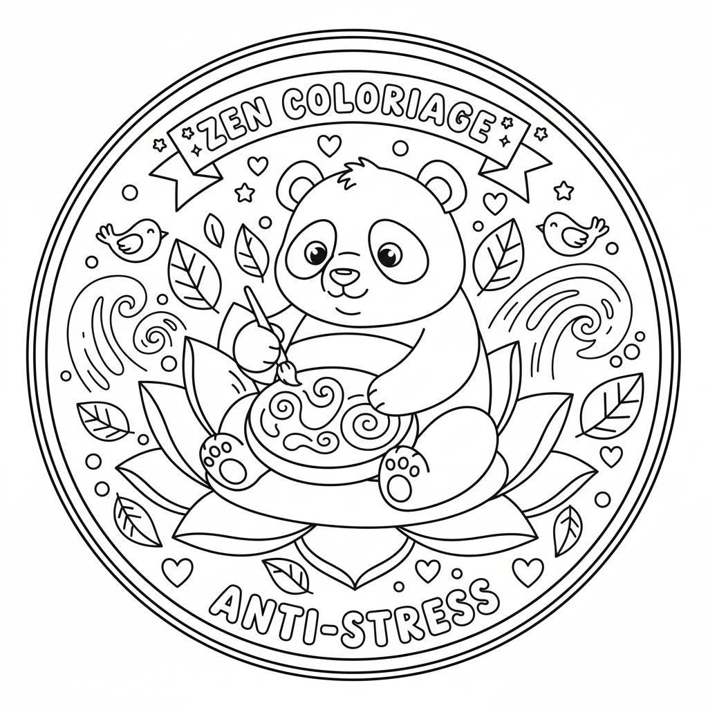 Coloriage zen coloriage